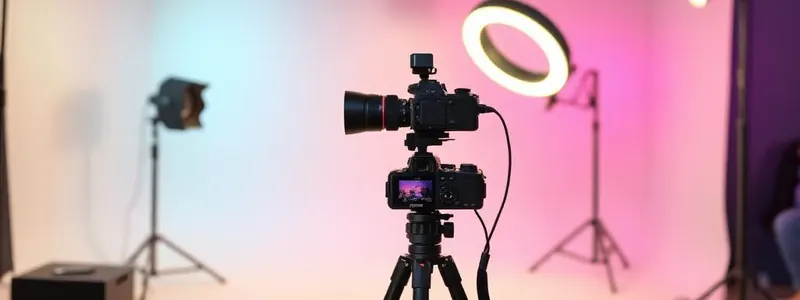 Sample card cover showing a creator studio with camera and lighting