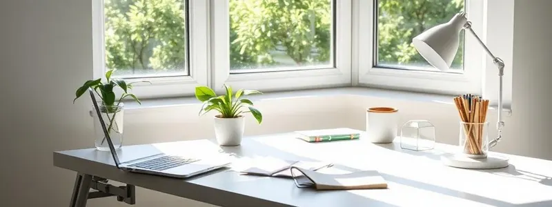 Sample card cover showing a bright freelance workspace with a laptop